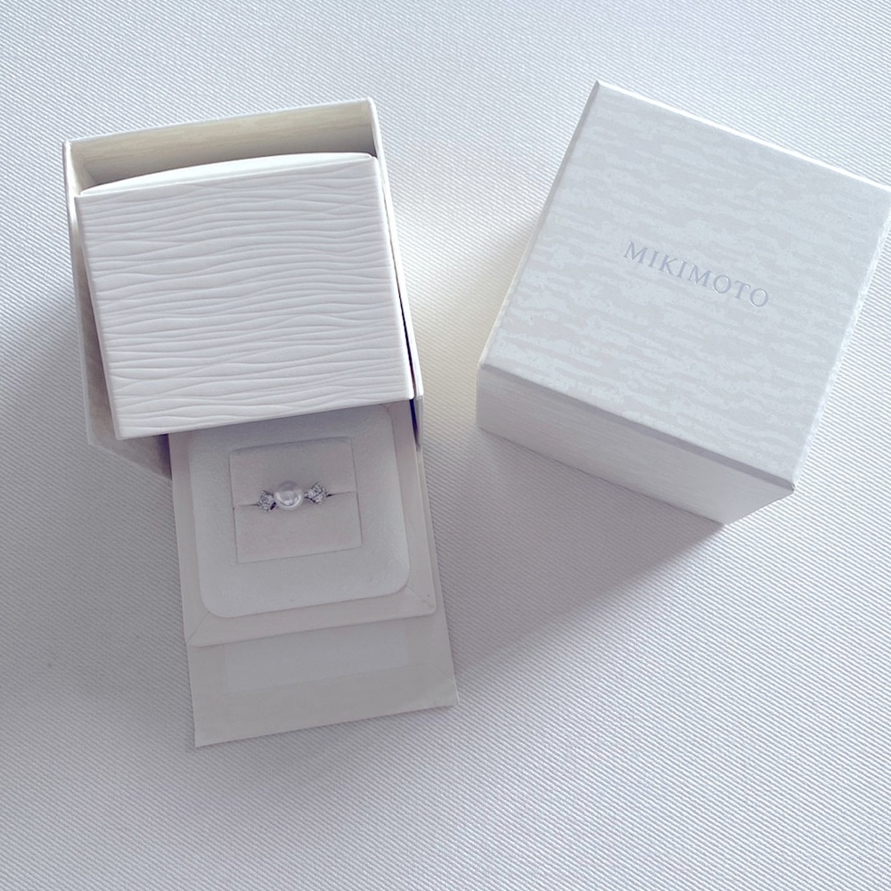 Mikimoto Pearl Ring with Diamonds